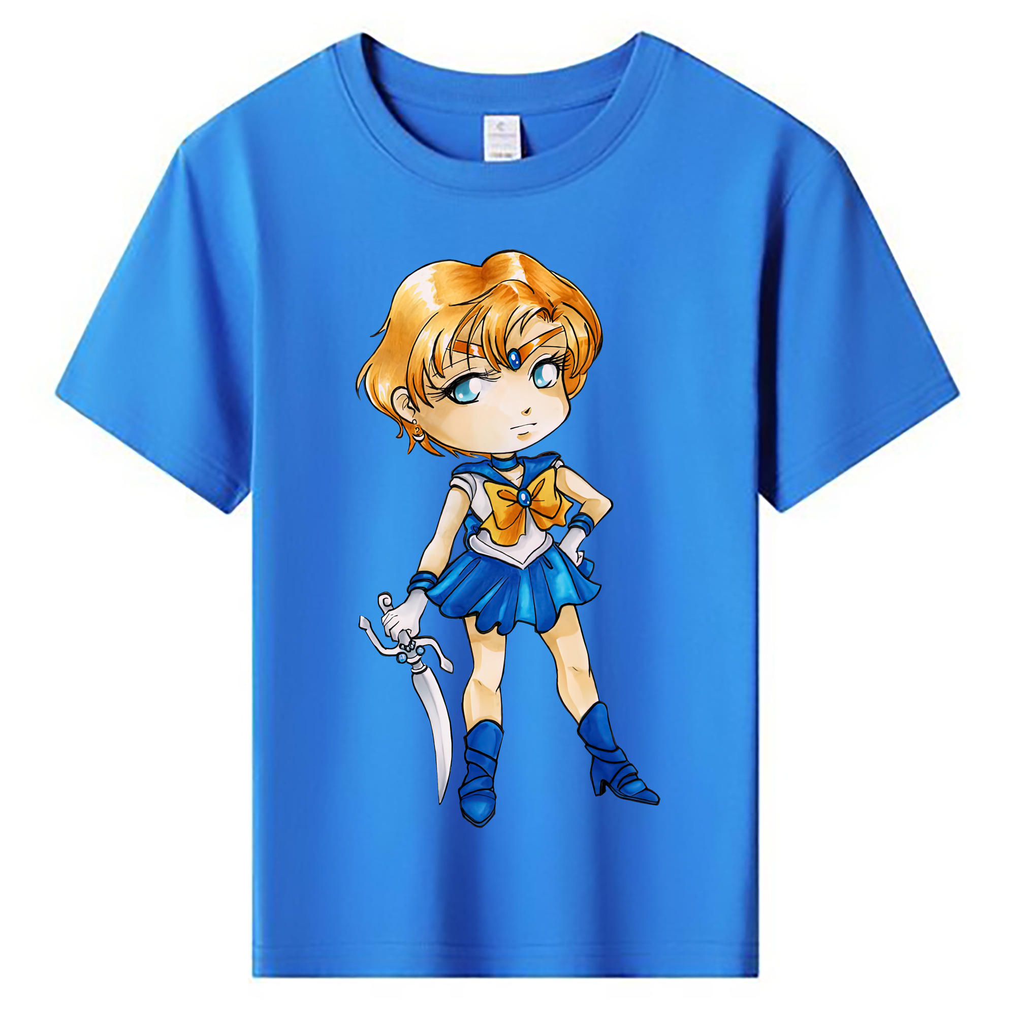 （画像用） 美少女戦士セーラームーン 天王はるか Sailor Moon Tenoh Haruka 綿100％キッズTシャツ（フロントプリント）